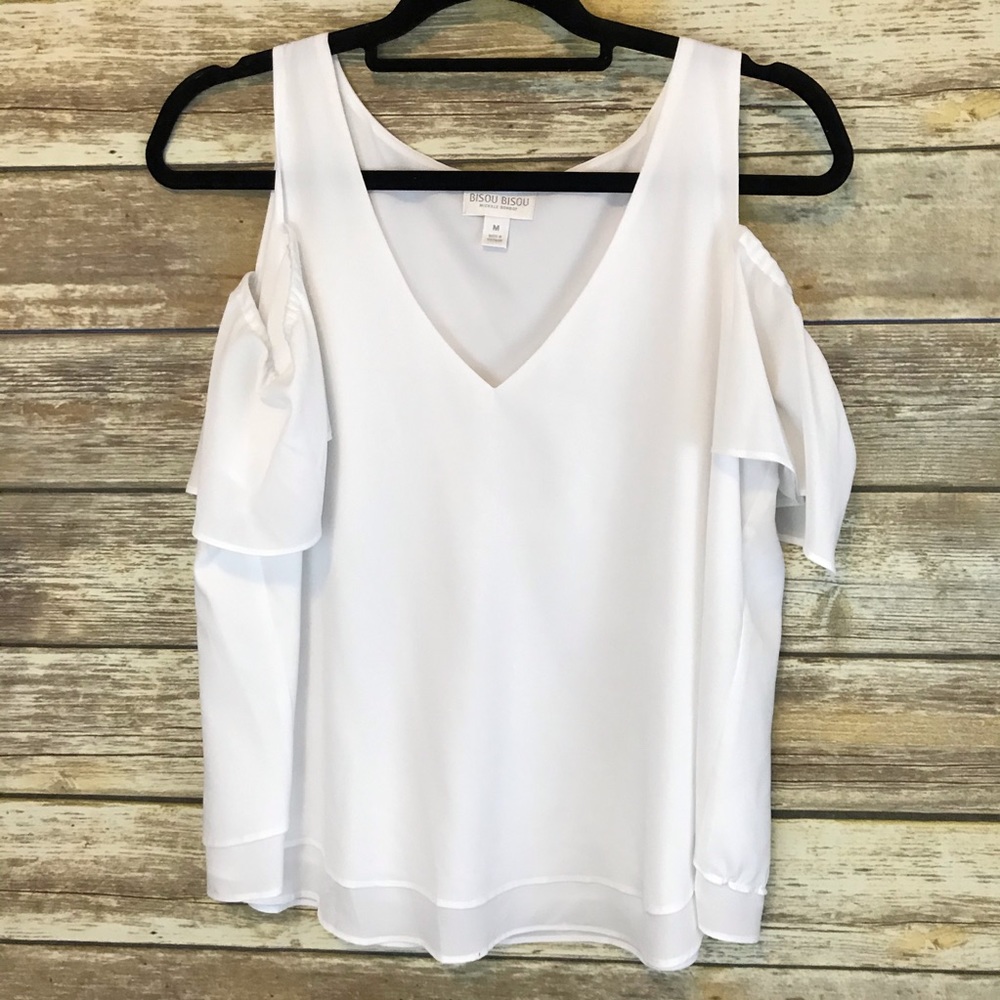 Bisou Bisou White Off the Shoulder Blouse